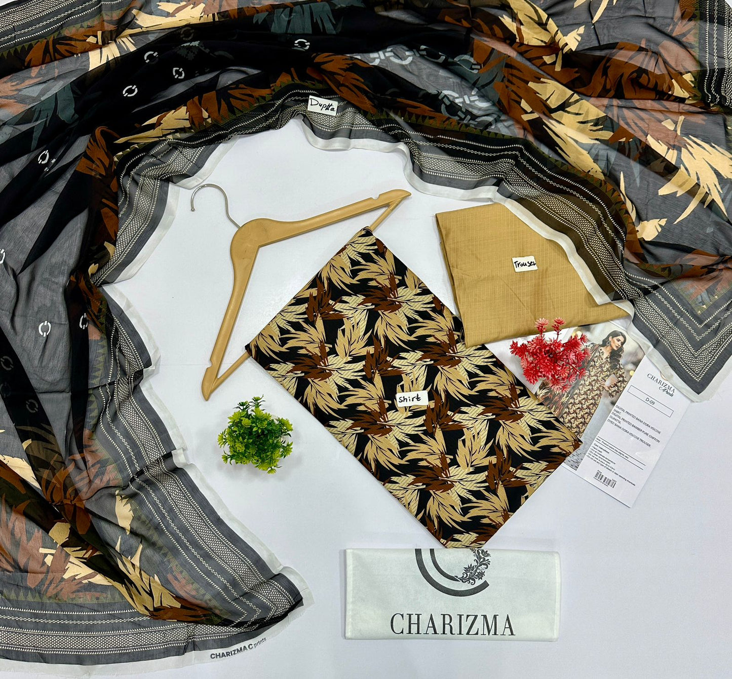 Charizma  C Print Bana Dora 3Pc Viscose (5 Suits) A