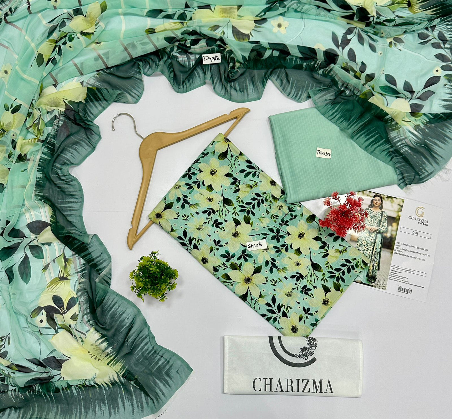 Charizma  C Print Bana Dora 3Pc Viscose (5 Suits) A