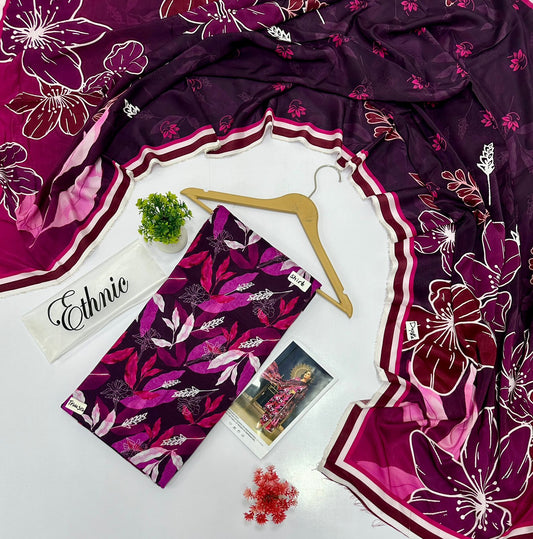 Ethnic 3 Pc Digital Printed Viscous (5 Suits ) B