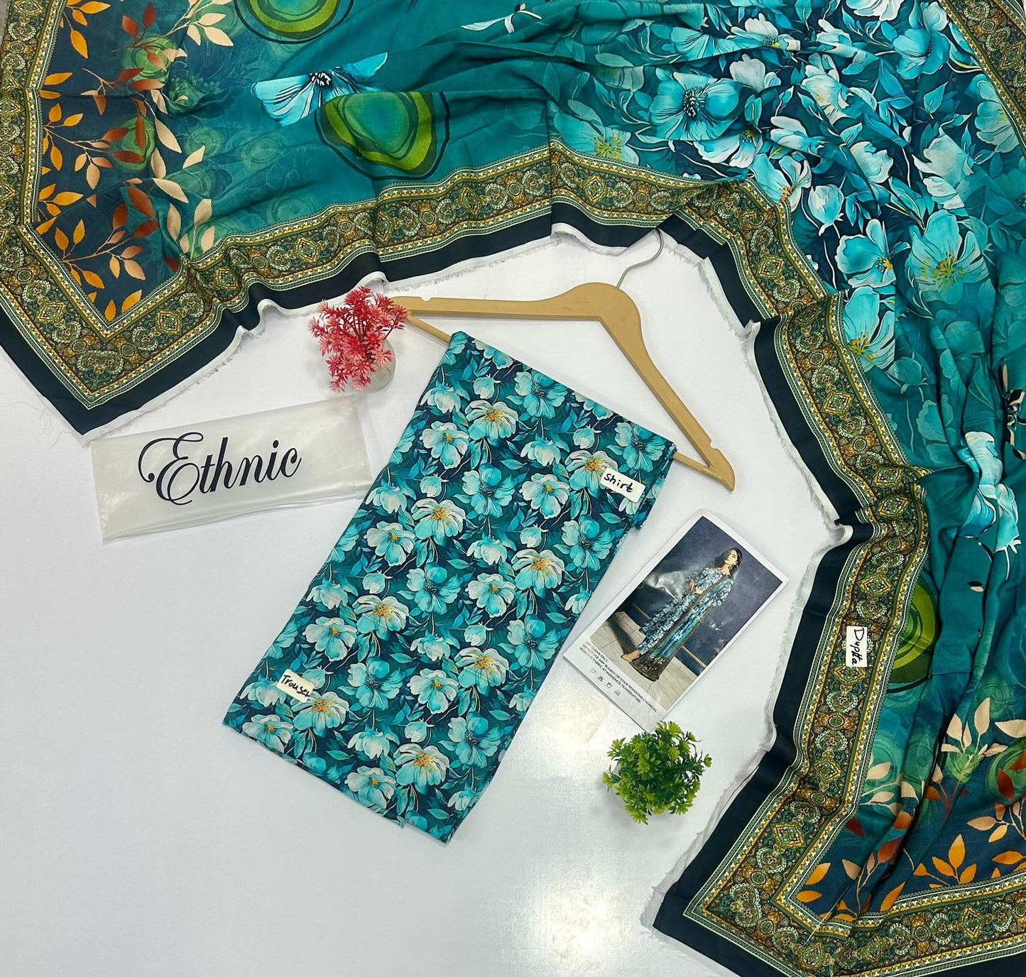 Ethnic 3 Pc Digital Printed Viscous (9 Suits )