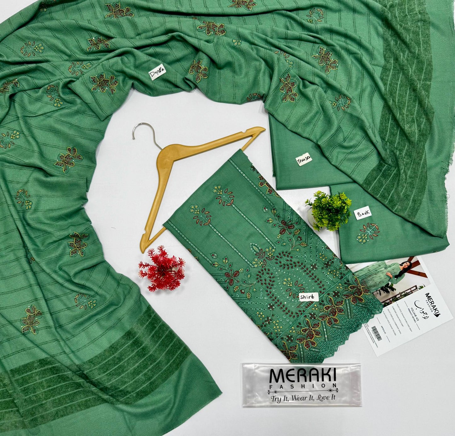 Meraki Fashion Vol 413 Peach Wool 4 Suits B