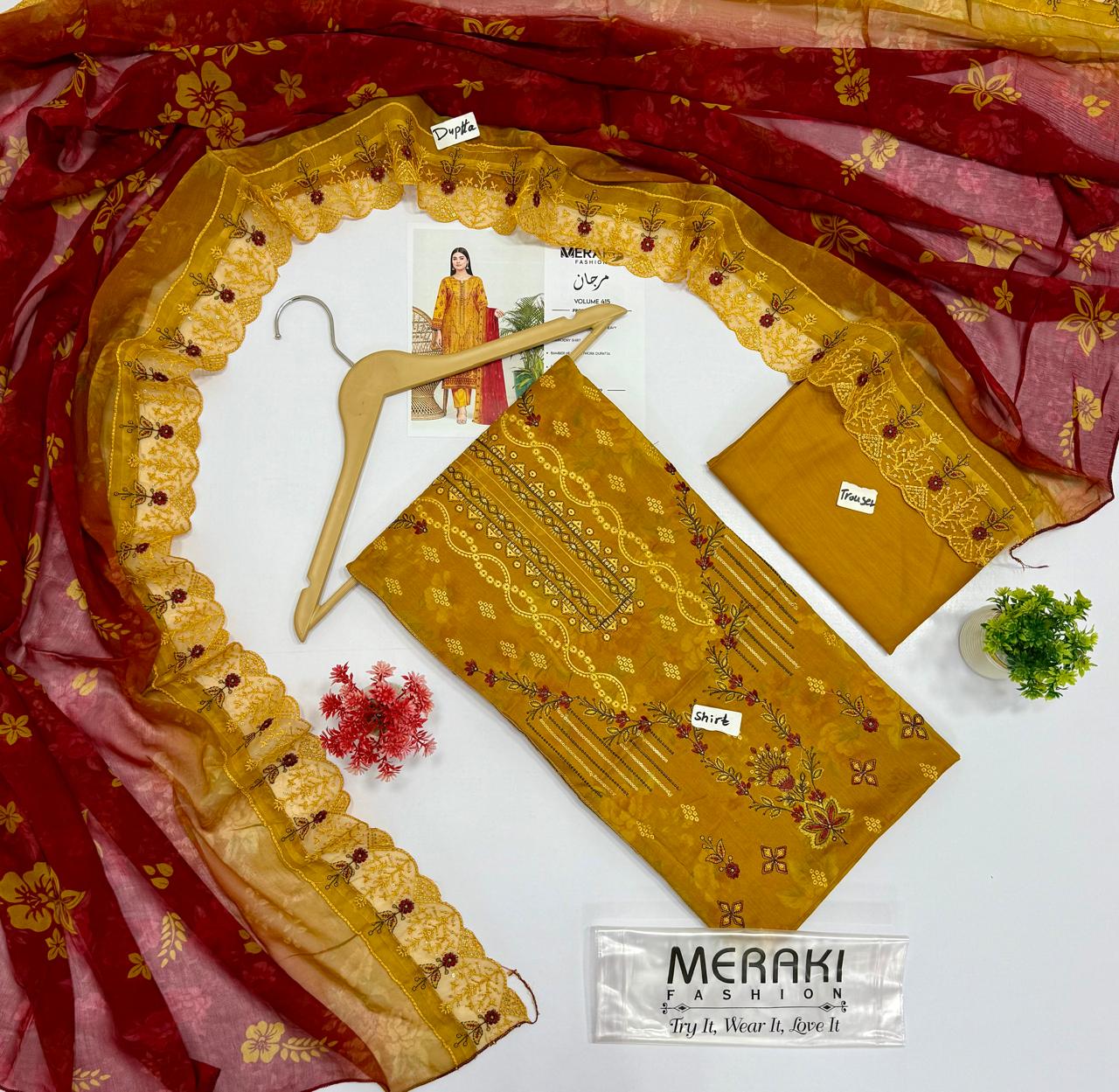 Meraki Fashion Vol 415 مرجان Digital Printed Viscose           ( 5 Suits) A