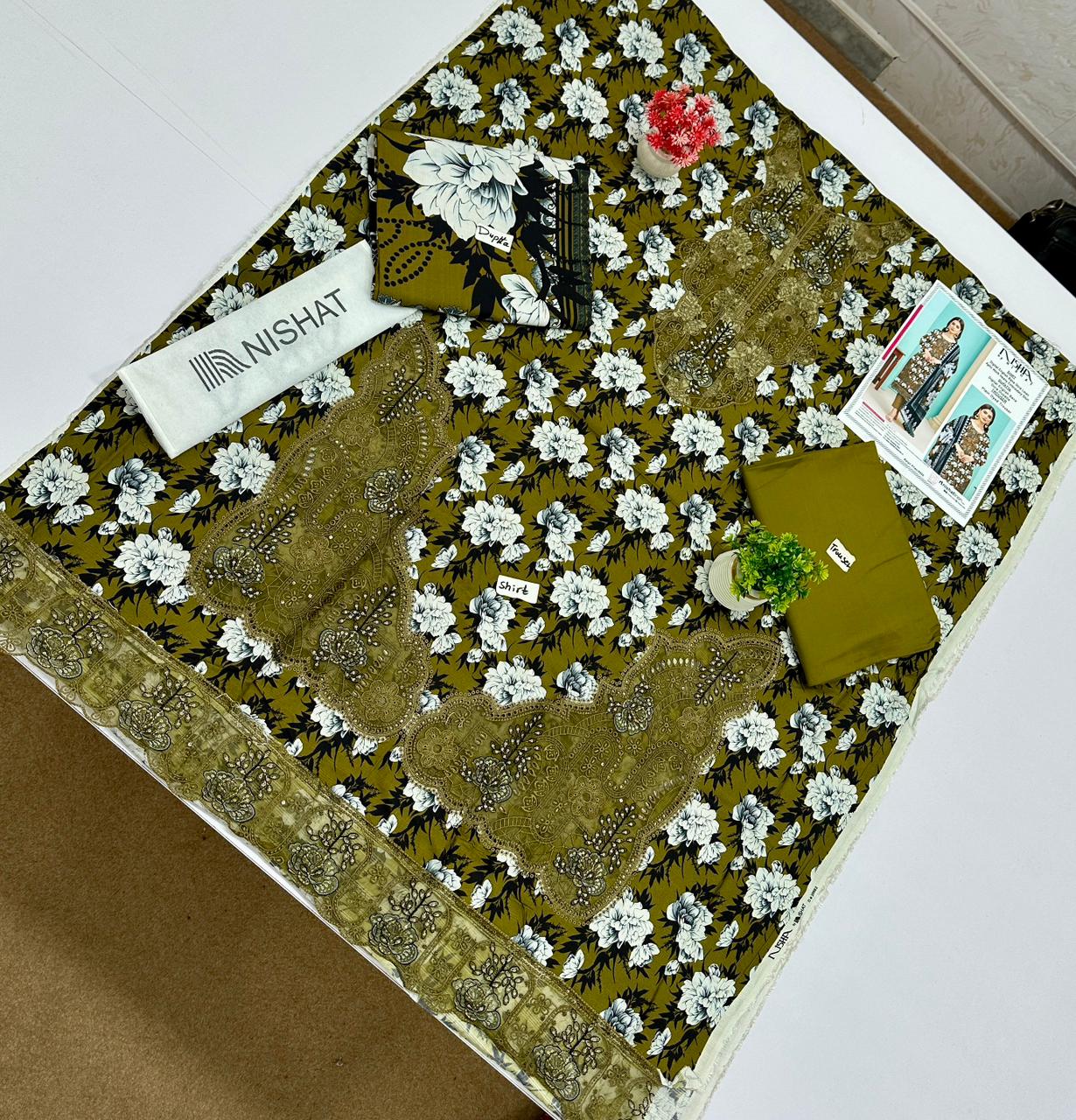 Nisha By Nishat English Bana Dora Linen 10 Suits