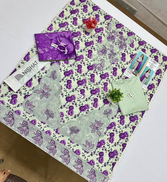 Nisha By Nishat English Bana Dora Linen 5 Suits A