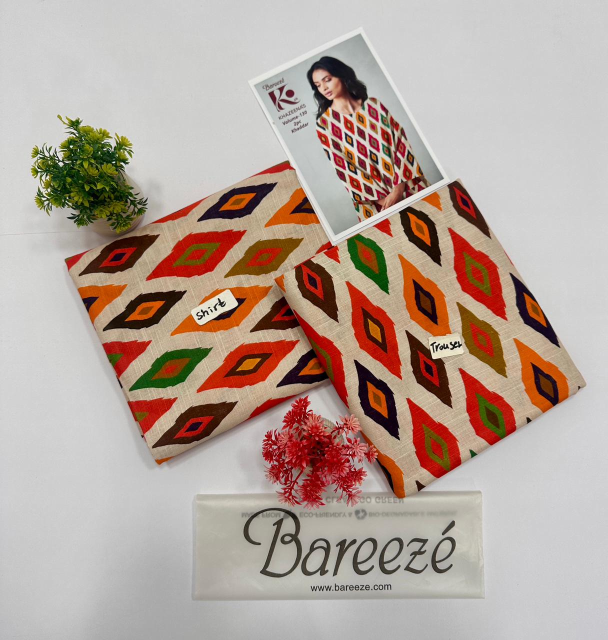 Bareeze Khadder 2 Pc Digital Printed All Over 10 Suits A