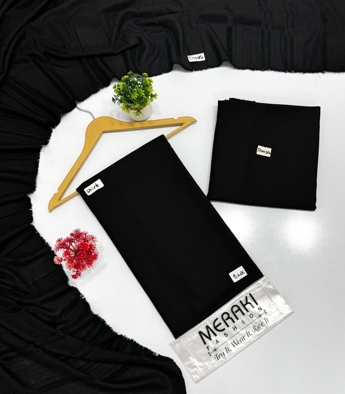 Meraki Fashion vol 421 Chamkhi Valvet Stripe Wool (3 Suits)B