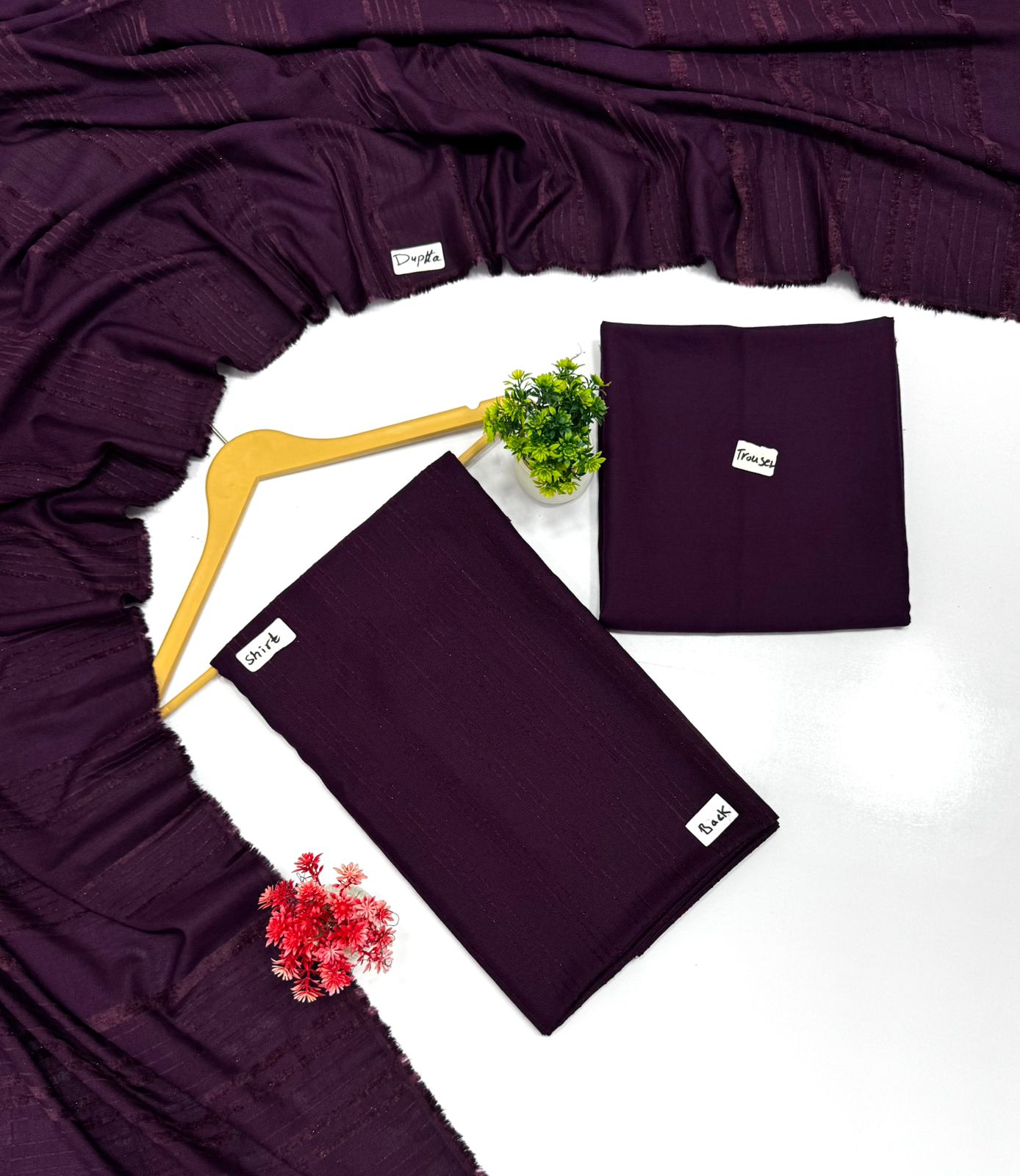 Meraki Fashion vol 421 Chamkhi Valvet Stripe Wool (3 Suits)A