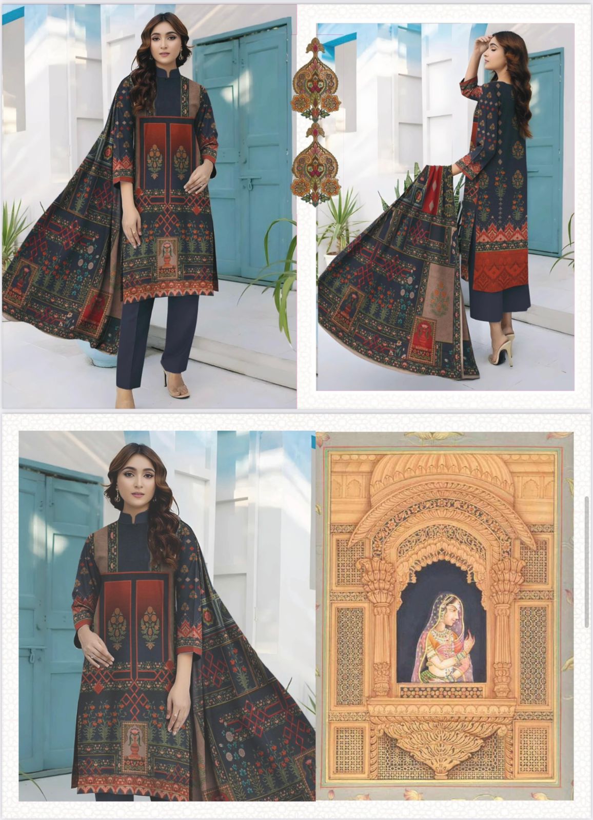 Original Brand BinNoor Fab 3 Pc Shamary  (10 Suits)
