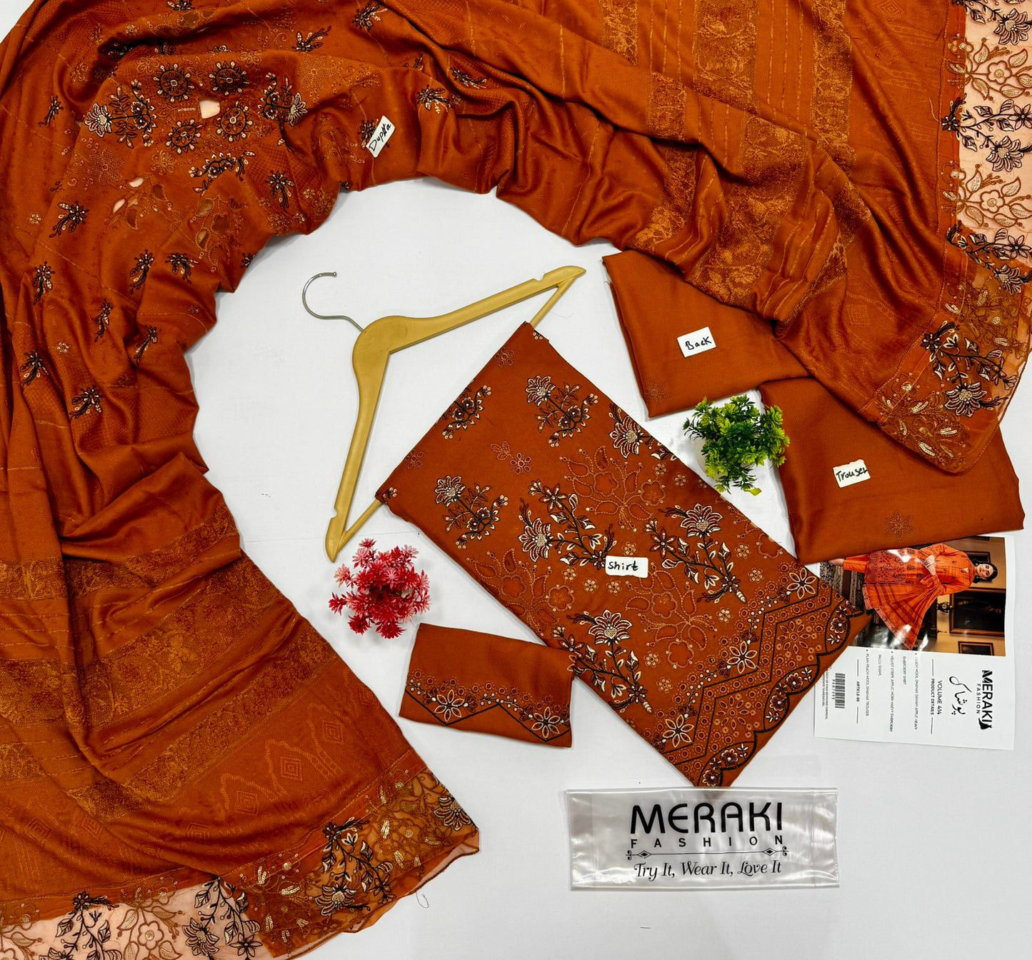 Meraki Fashion Vol 414 Peach Dhanak (4 Suits)B