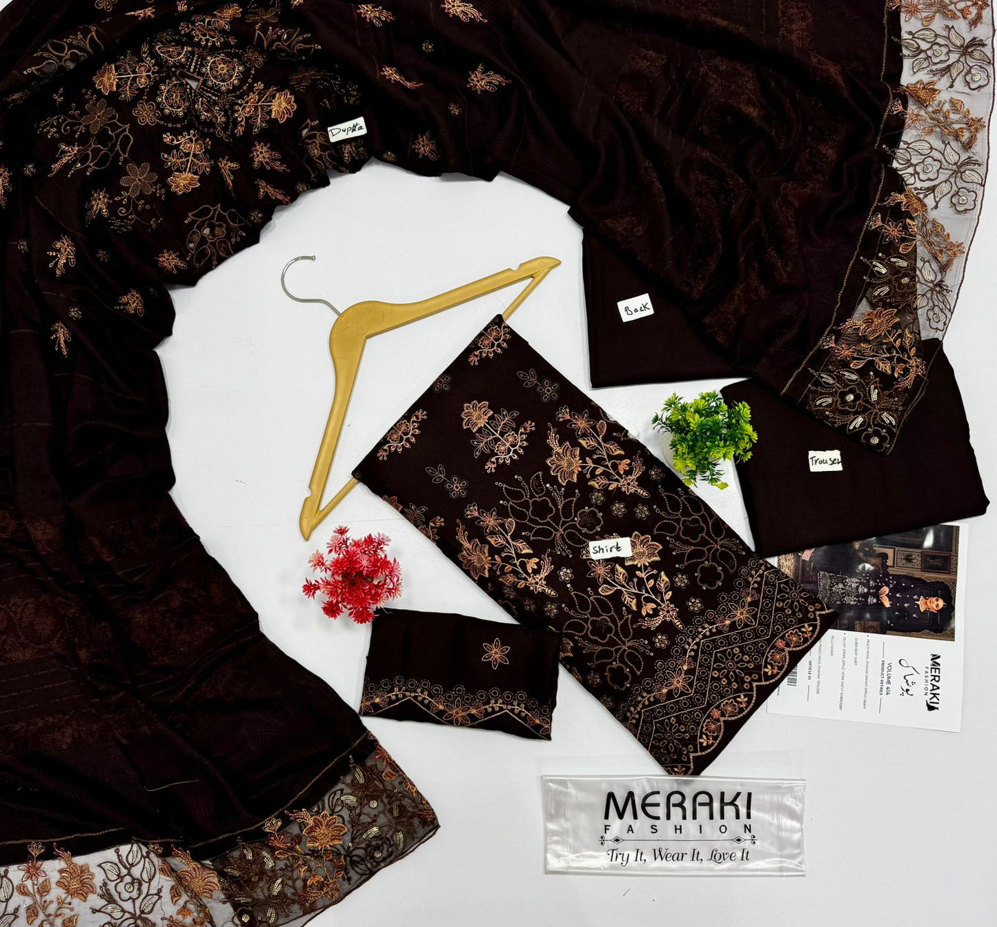 Meraki Fashion Vol 414 Peach Dhanak (4 Suits)B