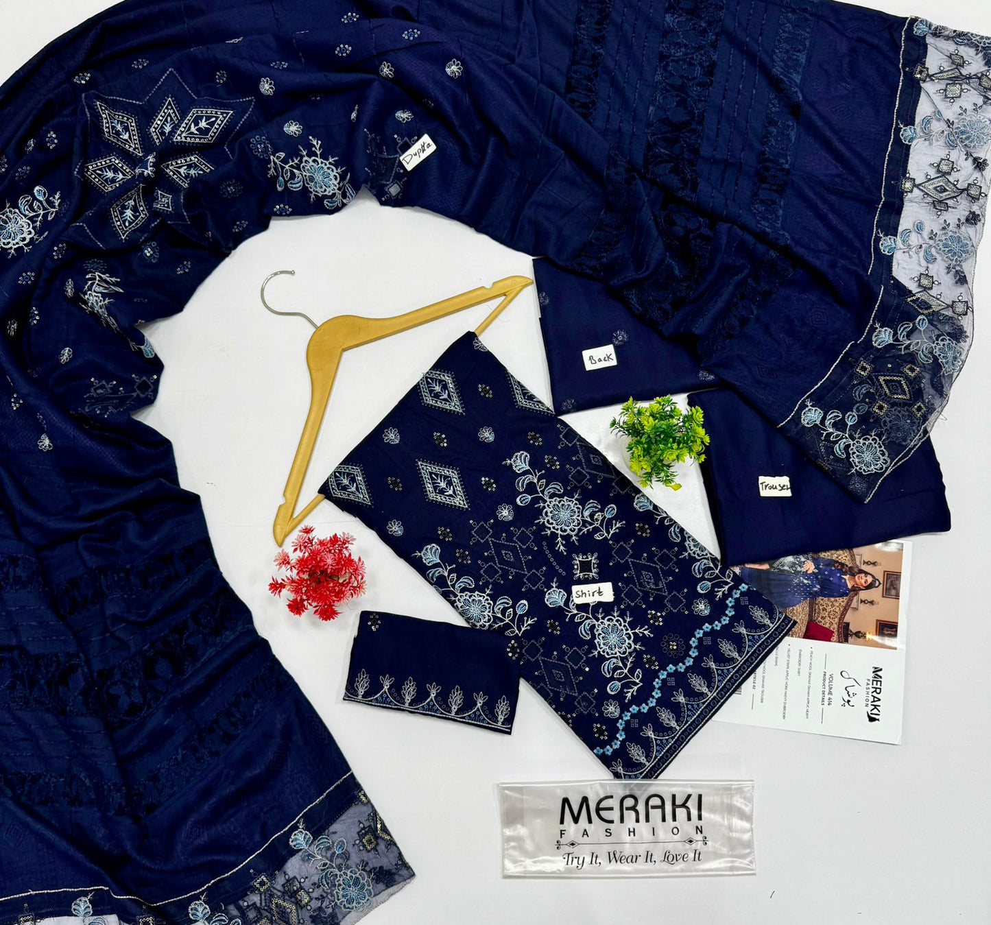 Meraki Fashion Vol 414 Peach Dhanak (4 Suits)B