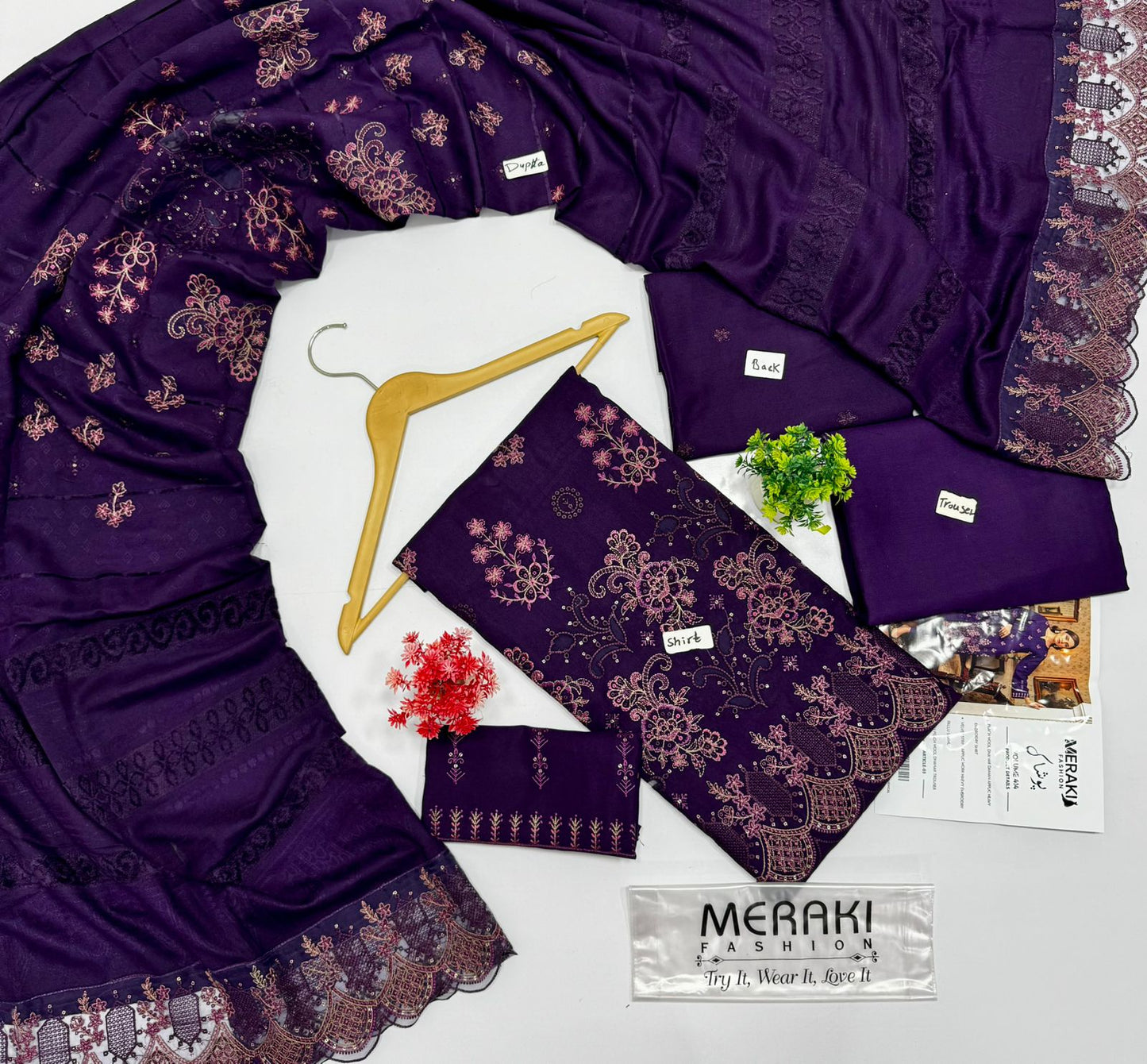 Meraki Fashion Vol 414 Peach Dhanak (4 Suits)B