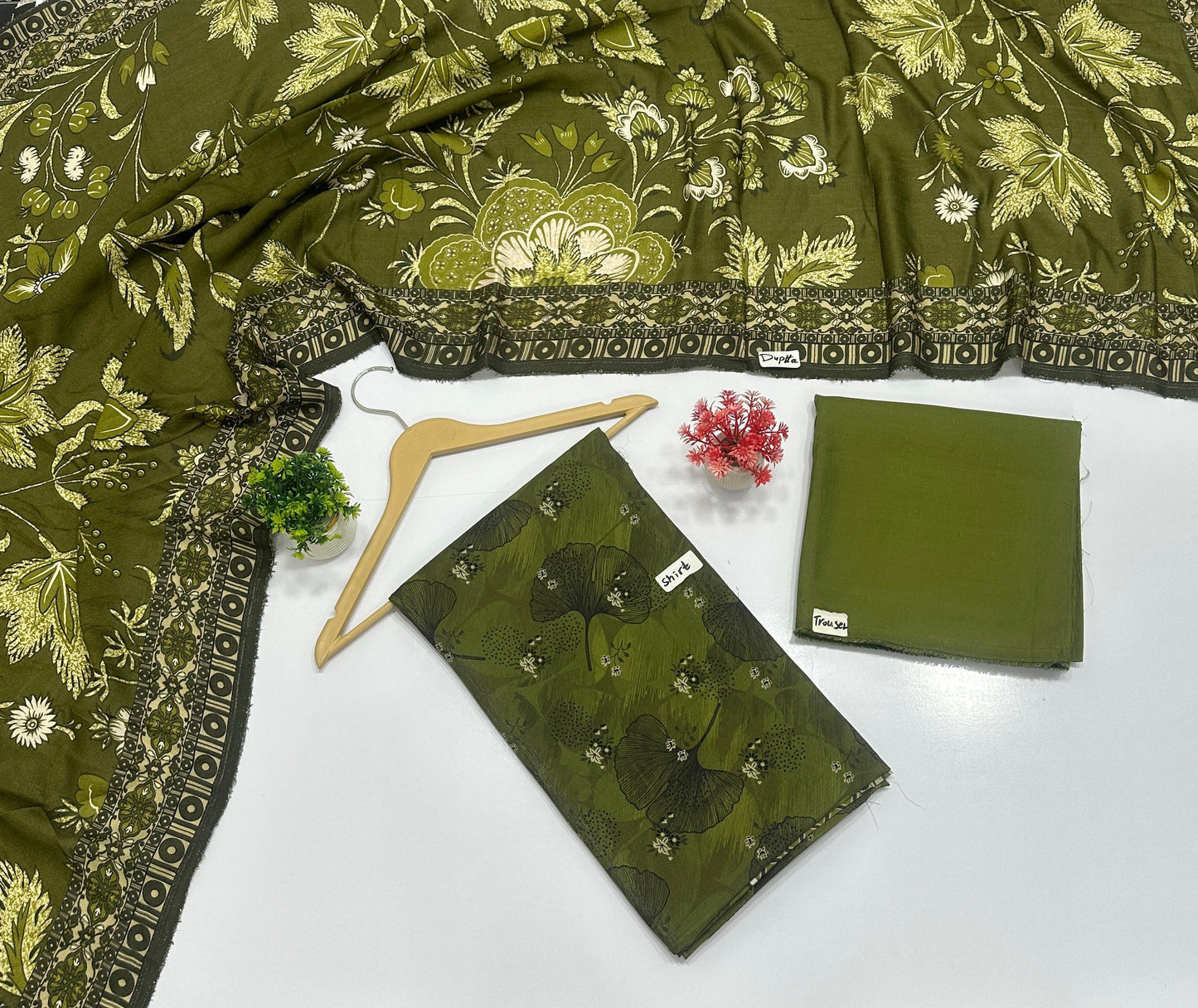 Leather Peach Chamki Digital Print  (6 Suits)