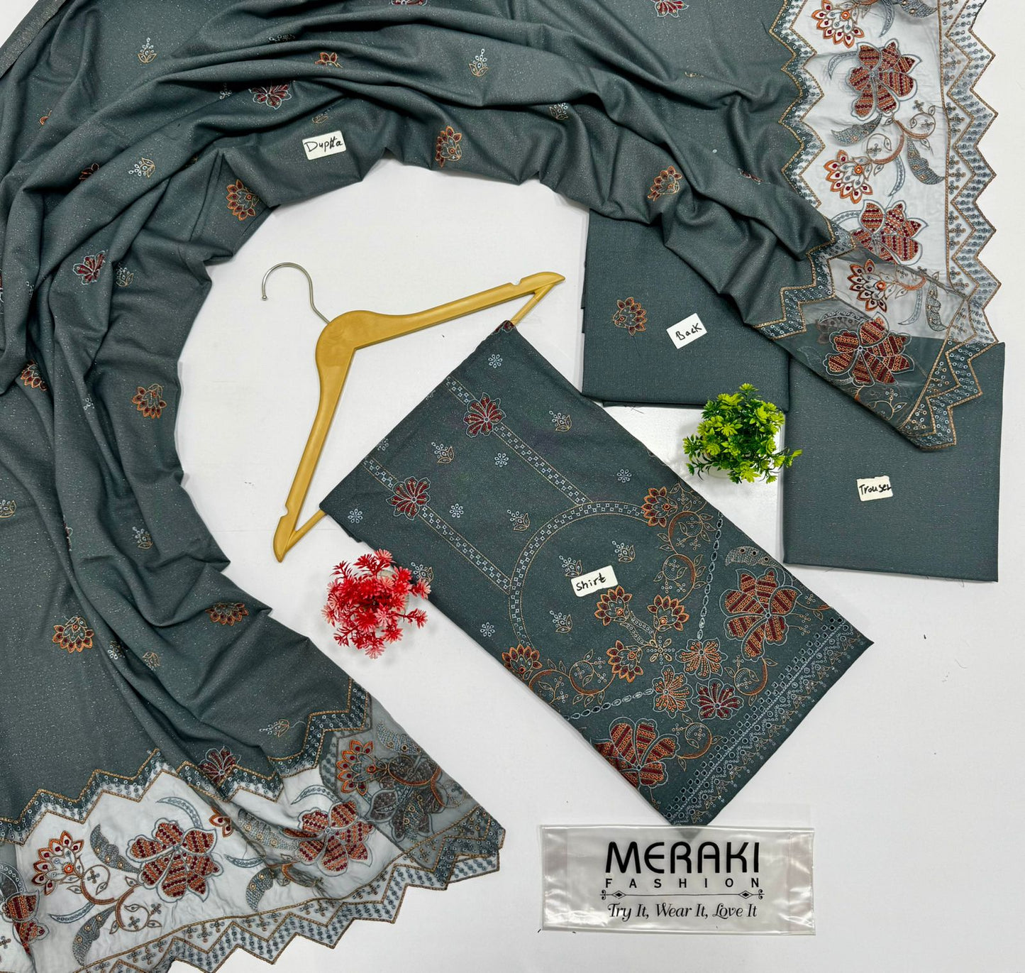 Meraki Fashion Vol 424 Chamki Peace wool (4 Suits) A