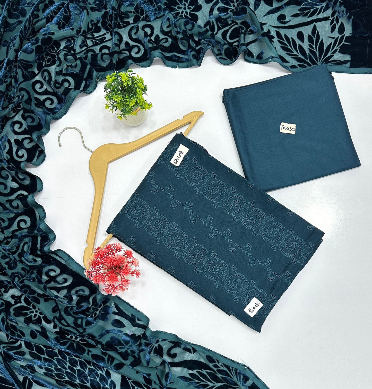 Johra Chikan Kari Leather (4 Suits)B