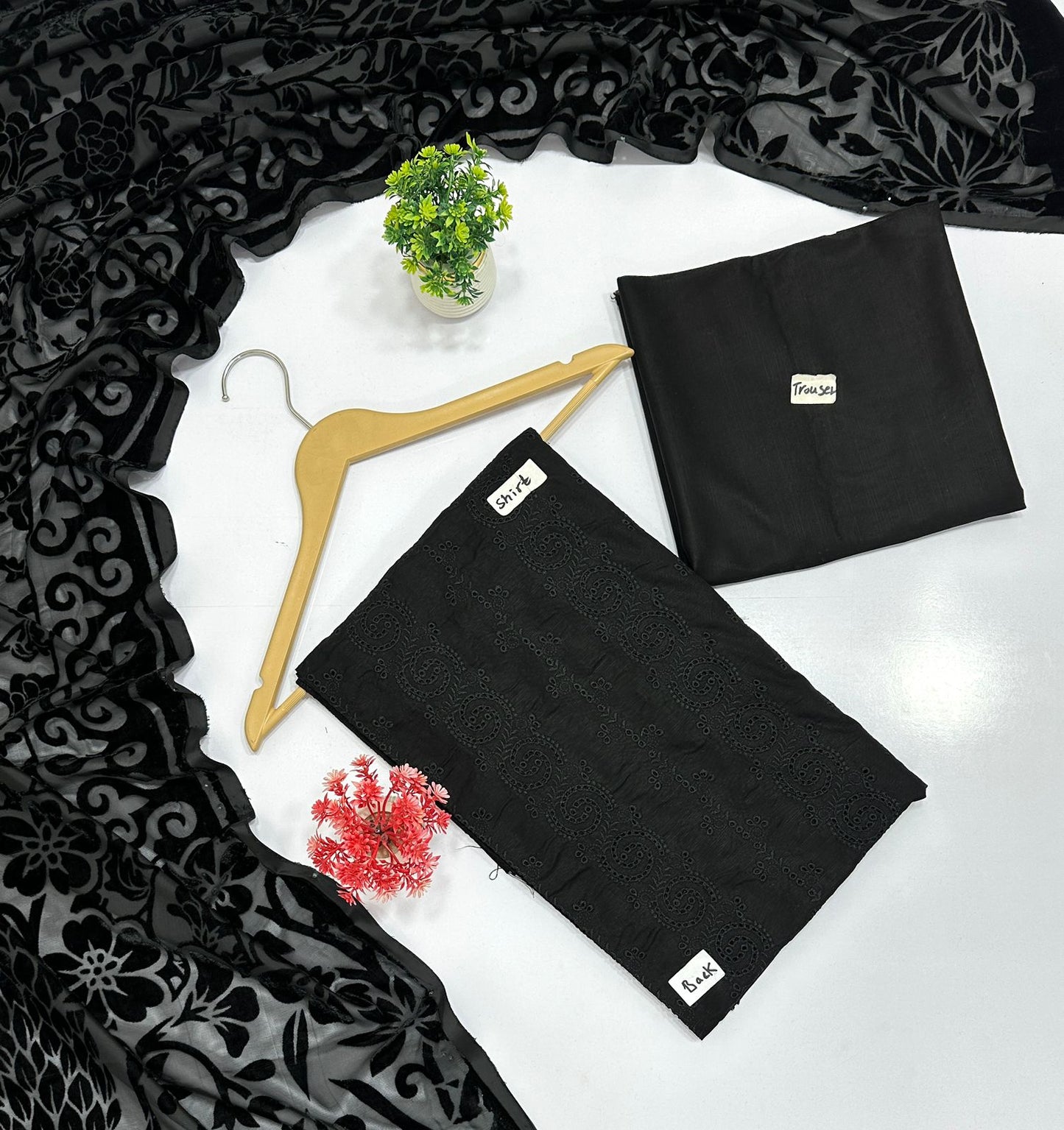 Johra Chikan Kari Leather (4 Suits)B