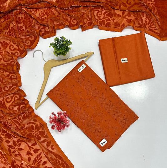 Johra Chikan Kari Leather (4 Suits)B