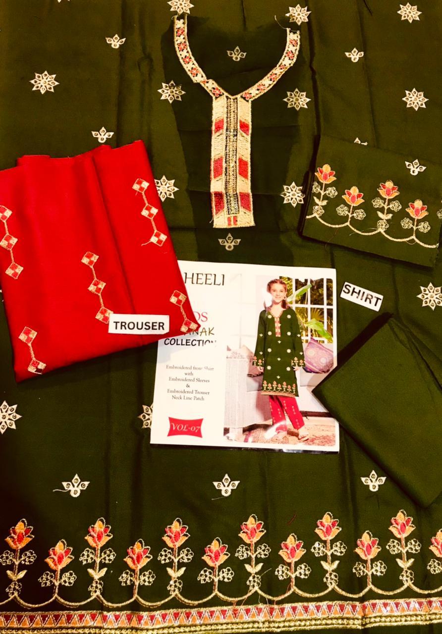 Saheeli Vol 7 Kid Collection Dhanak (5 Suits)B