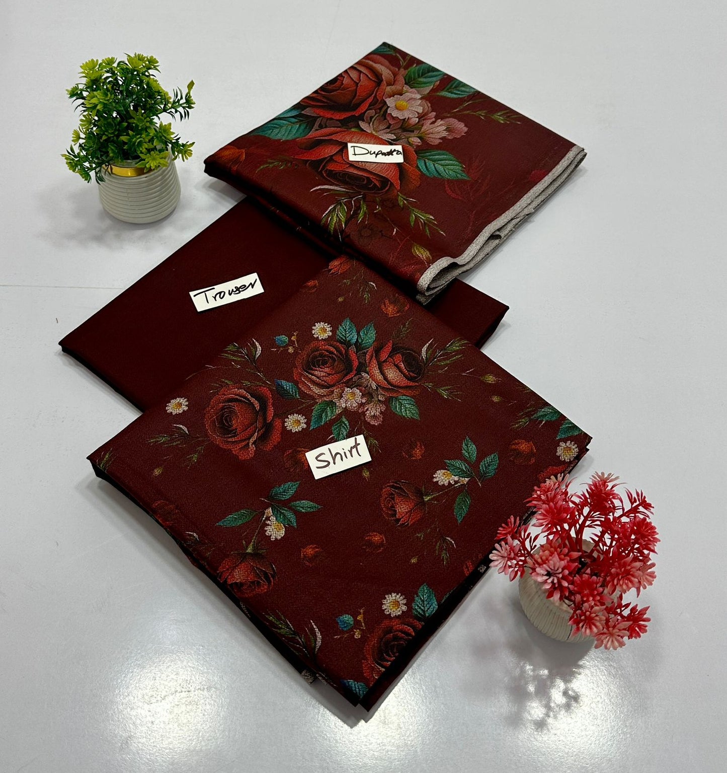 Peach Wool Charcal 3 Pc (4 Suits)B