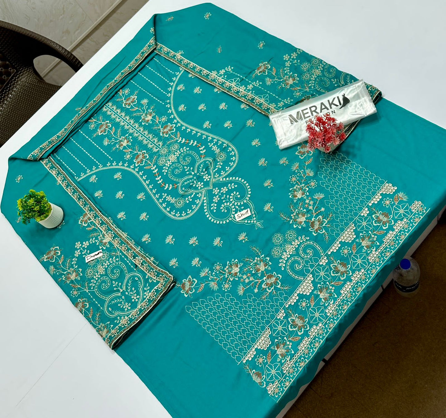 Meraki Fashion Vol 444 Peach Wool Dhanak (4 Suits)B