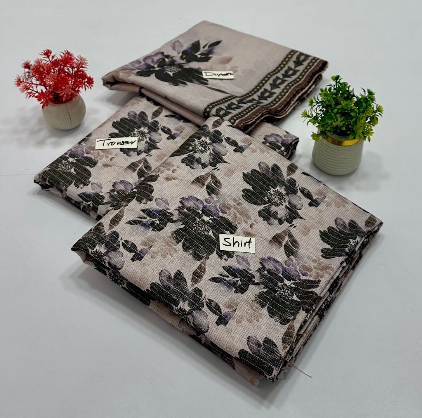 Original Brand Bin Saleen Chamki Peace Peach Dhanak 3Pc ( 10  Suits)