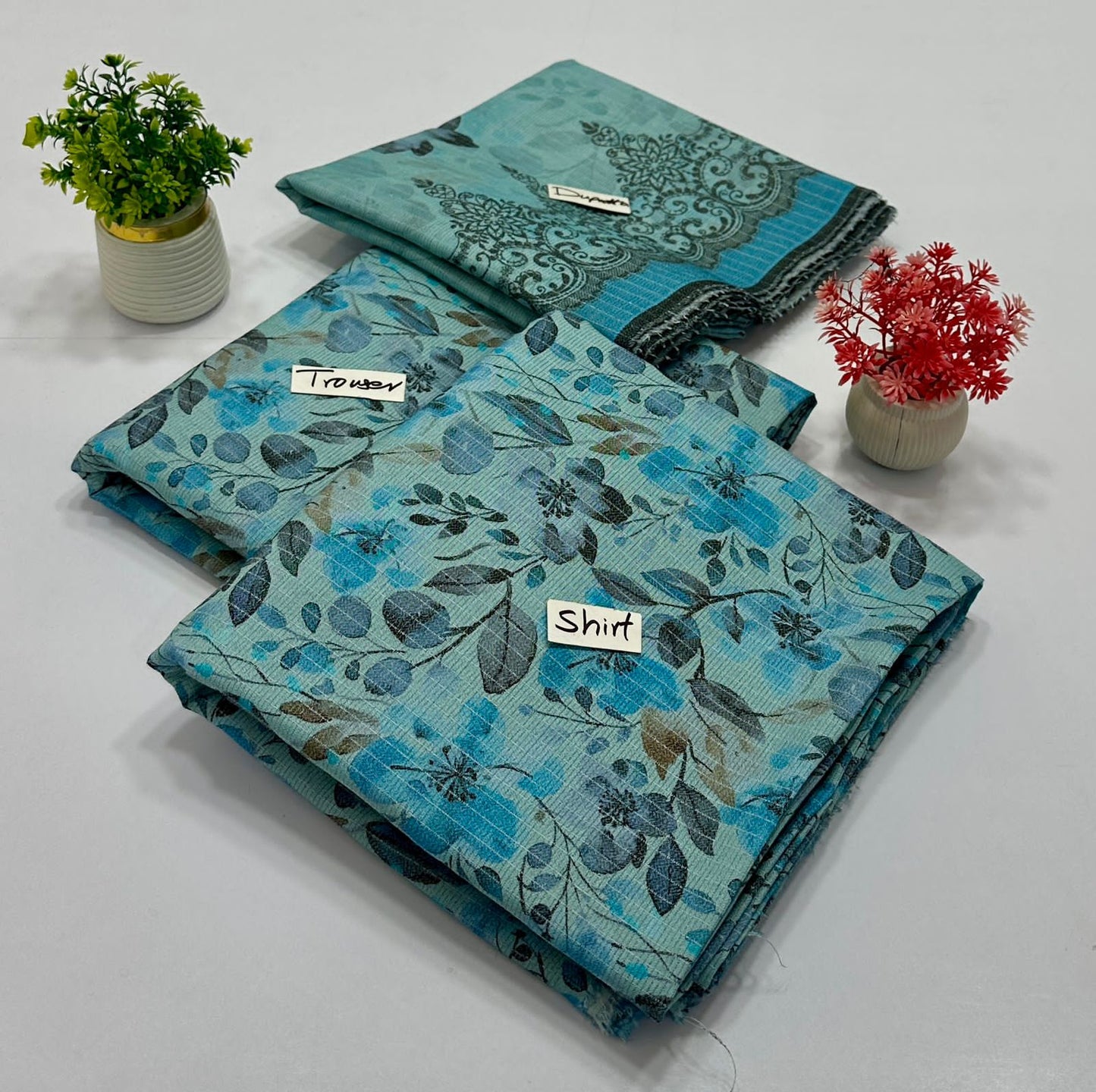 Original Brand Bin Saleen Chamki Peace Peach Dhanak 3Pc ( 5  Suits)A