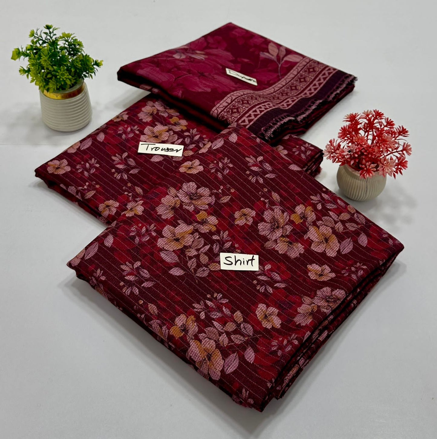 Original Brand Bin Saleen Chamki Peace Peach Dhanak 3Pc ( 10  Suits)