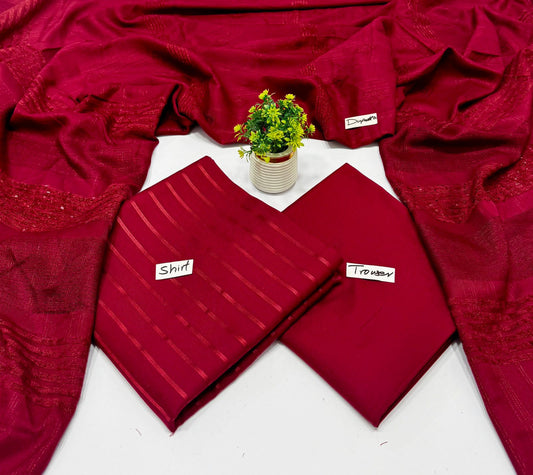 Meraki Fashion Vol 446 Ribben Peach Wool ( 4 Suits)B