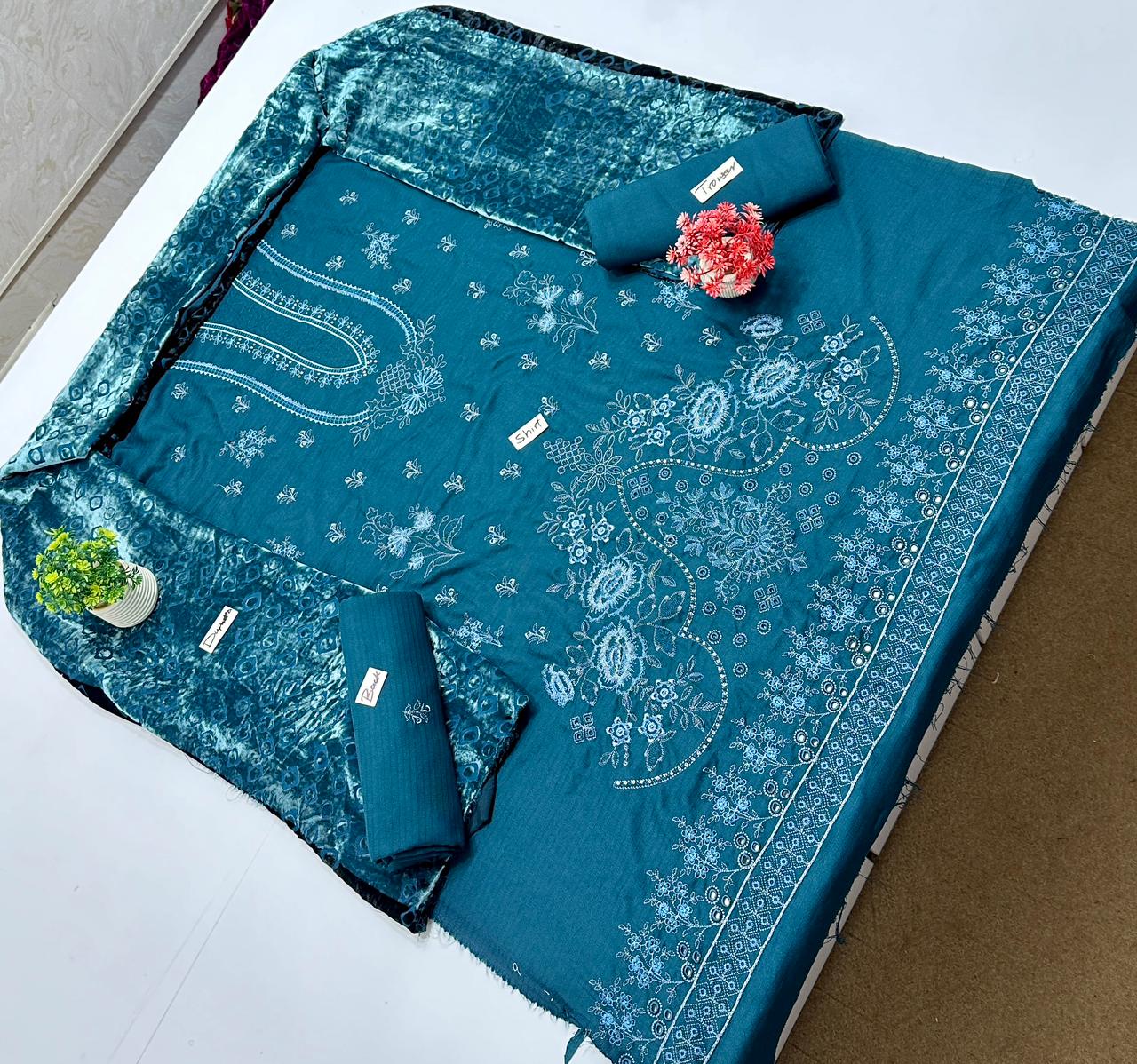 Meraki Fashion Vol 448 Double Head Embroidery ( 8 Suits)