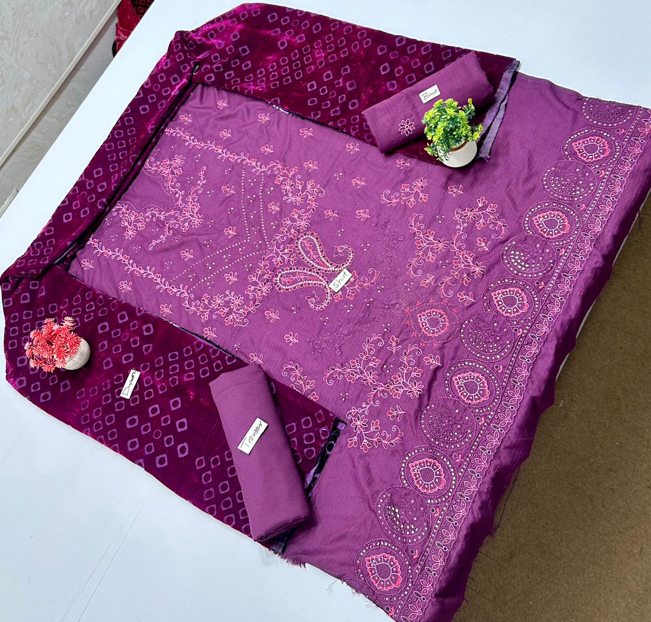 Meraki Fashion Vol 448 Double Head Embroidery ( 8 Suits)