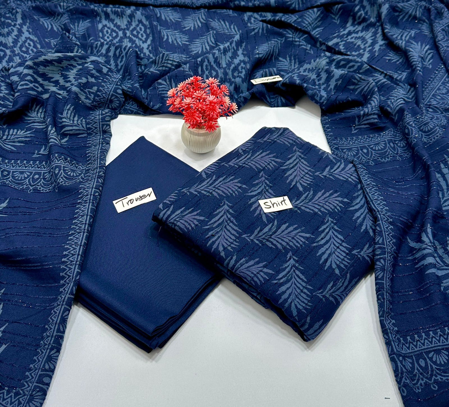 Lakhani Print Chamki 3Pc Valvet Strips  (8 Suits)B