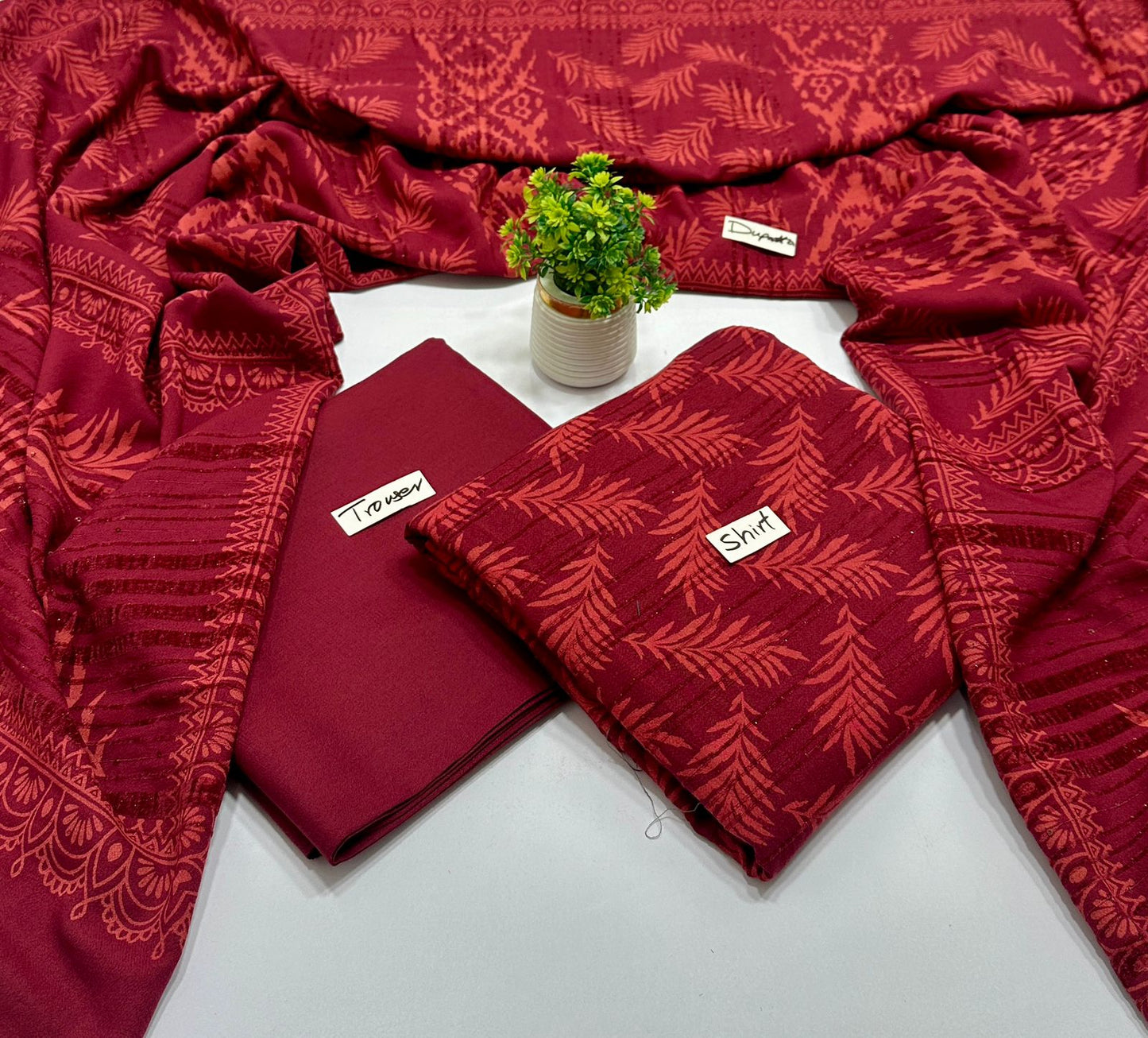 Lakhani Print Chamki 3Pc Valvet Strips  (8 Suits)B