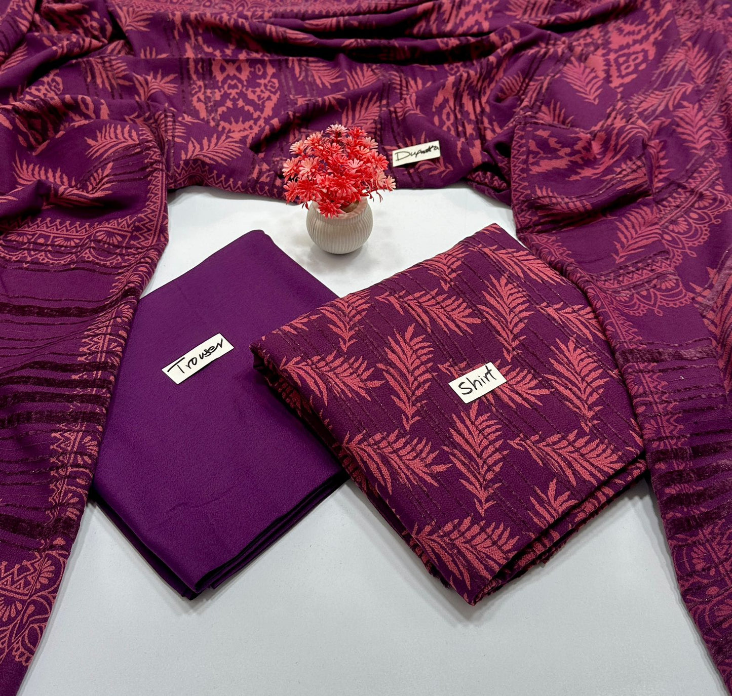 Lakhani Print Chamki 3Pc Valvet Strips  (8 Suits)B