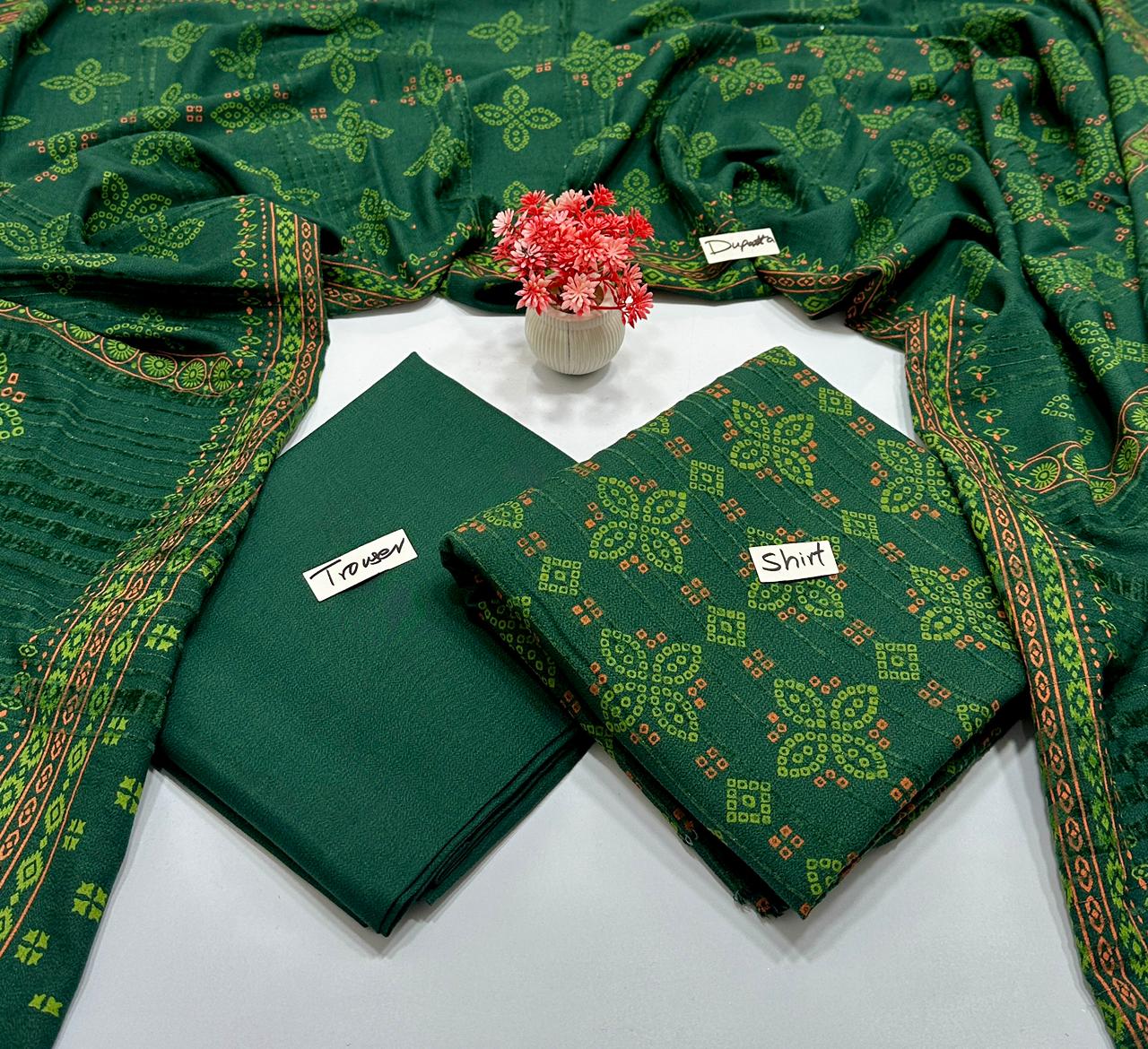 Lakhani Print Chamki 3Pc Valvet Strips  (8 Suits)A