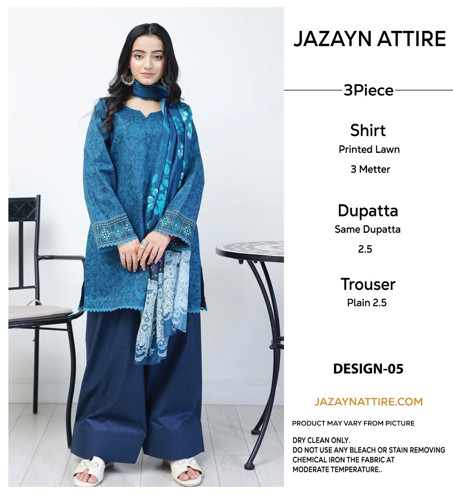 Jazayn Attire 3Pc Print Lawn (8 Suits)