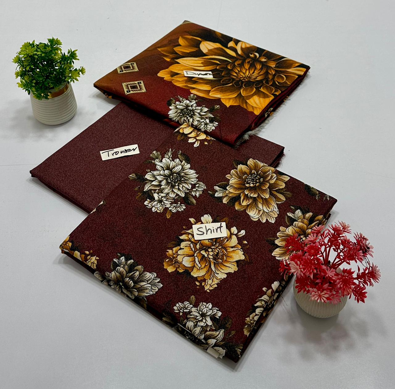 Kashish 3 Pc Digital Print Karandi (5 Suits)B