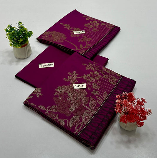 Original Brand Meko Textile 3Pc Bana Dora Lawn (6 Suits)