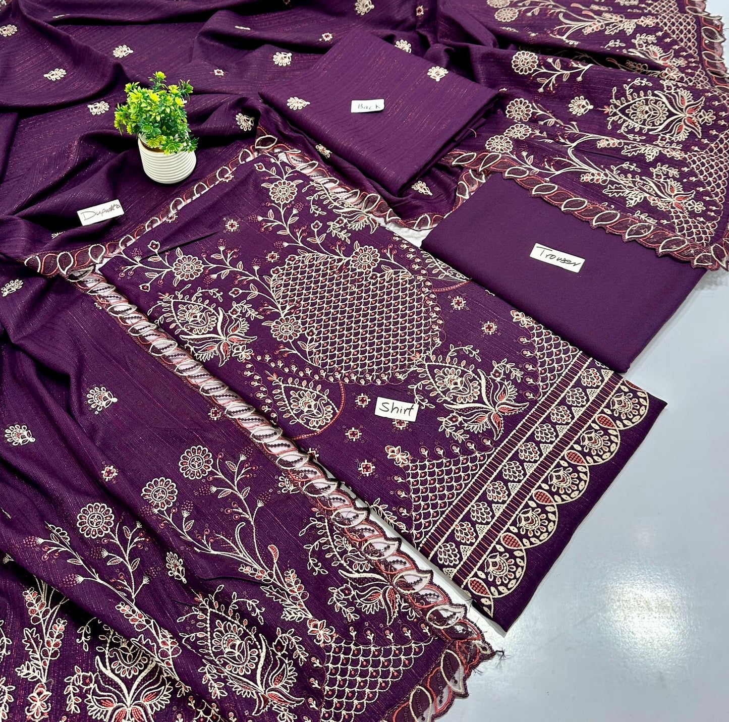 Meraki Fashion Vol 453 Luxury Heavy Embroidery Peace Wool Chamki ( 8 Suits)