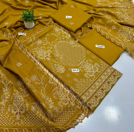 Meraki Fashion Vol 453 Luxury Heavy Embroidery Peace Wool Chamki ( 4 Suits)B