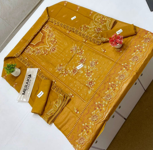 Meraki Fashion Vol 488 Embroidery 3pc Lawn (8 Suits)