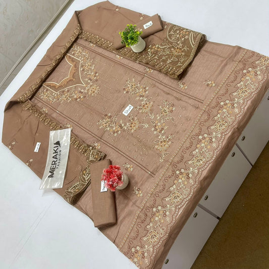 Meraki Fashion Vol 488 Embroidery 3pc Lawn (8 Suits)