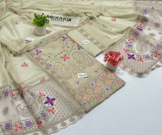 Meraki Fashion Vol 489 Embroidery Lawn (8 Suits)