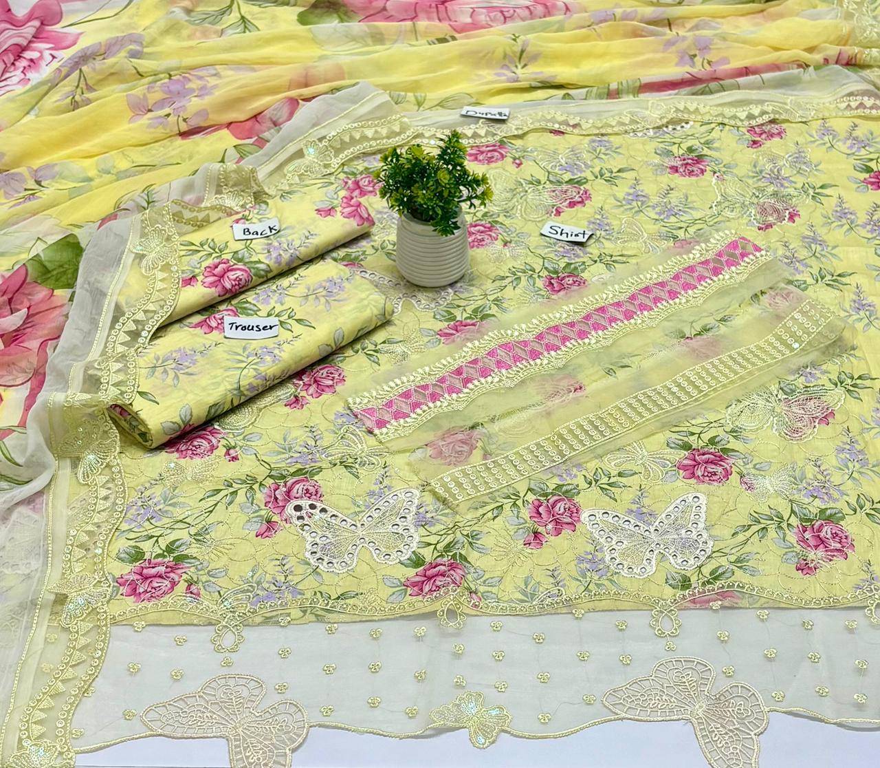 Maria B Butterfly Hit Code 3 Pc Lawn (5 Suits )
