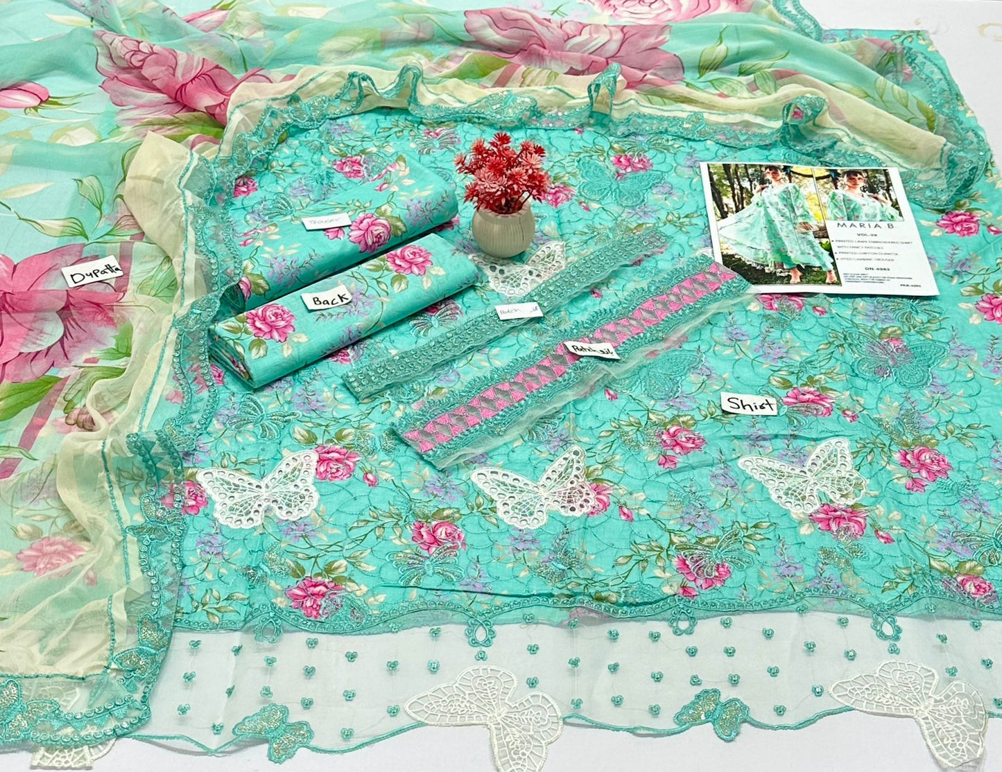 Maria B Butterfly Hit Code 3 Pc Lawn (5 Suits )