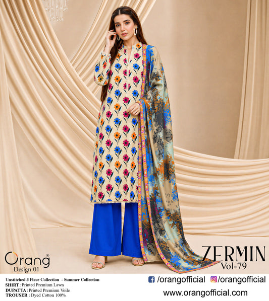 Zermin By ORANG 3 Pc Lawn ( 5 Suits ) B