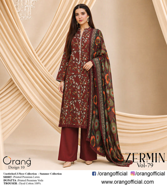 Zermin By ORANG 3 Pc Lawn ( 5 Suits ) A