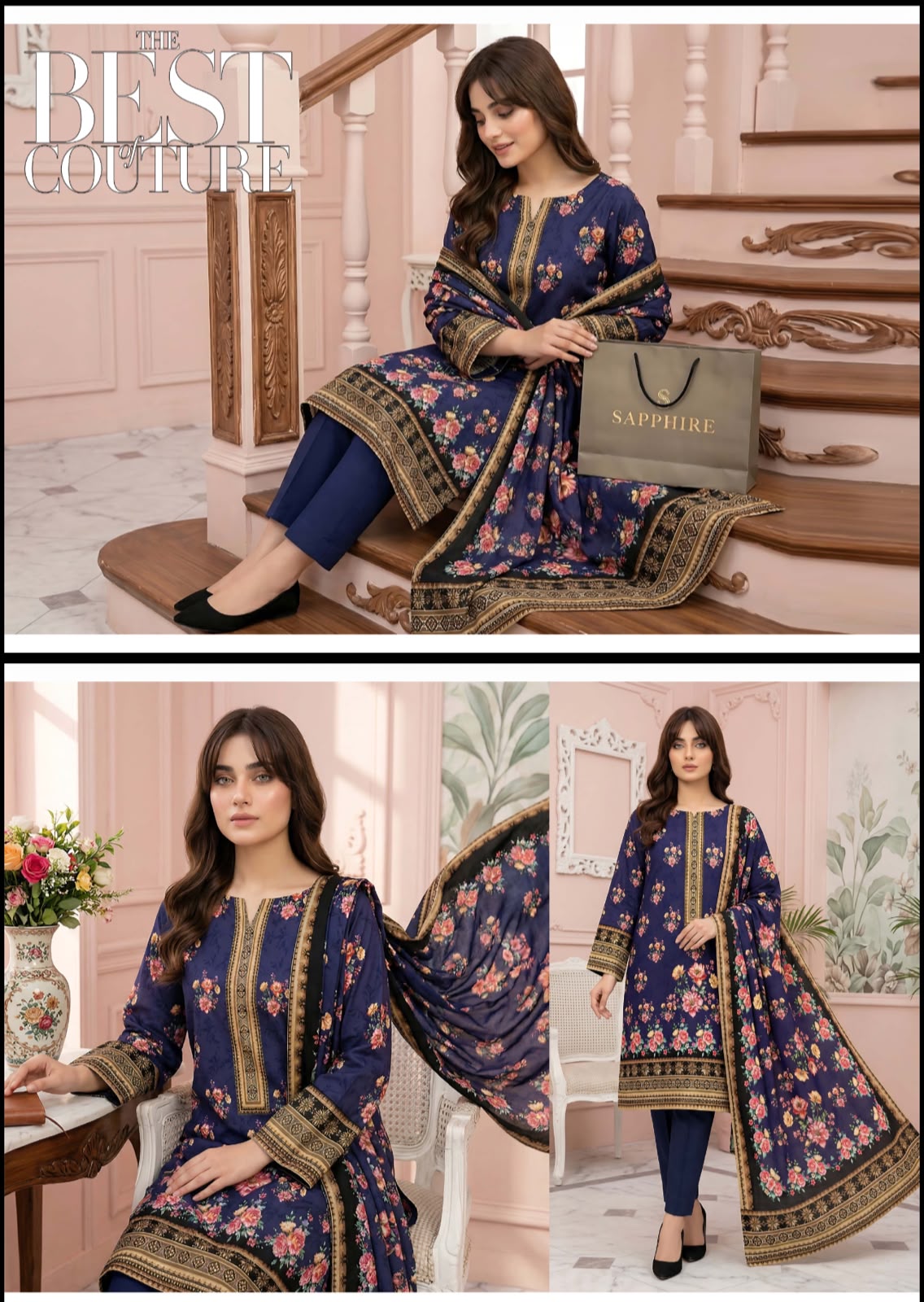 Sapphire Digital Print 3Pc Lawn (7 suits )