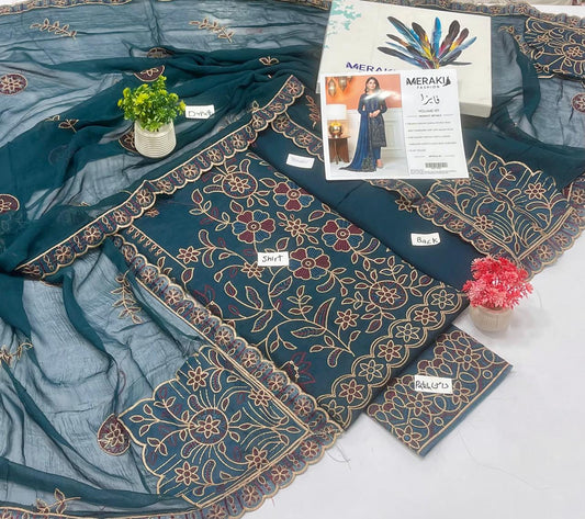 Original Brand Meraki Fashion Vol 511 Chawla Karandi Luxury Embroidery (6 Suits)