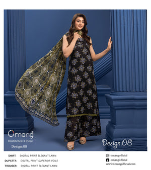 OMANG DIGITAL PRINT 3PC LAWN 20 SUITS