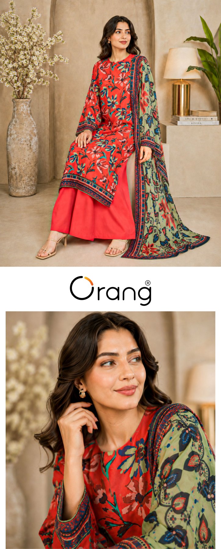 Nisa By Orang Brand 3 Pc Lawn (8 Suits) B